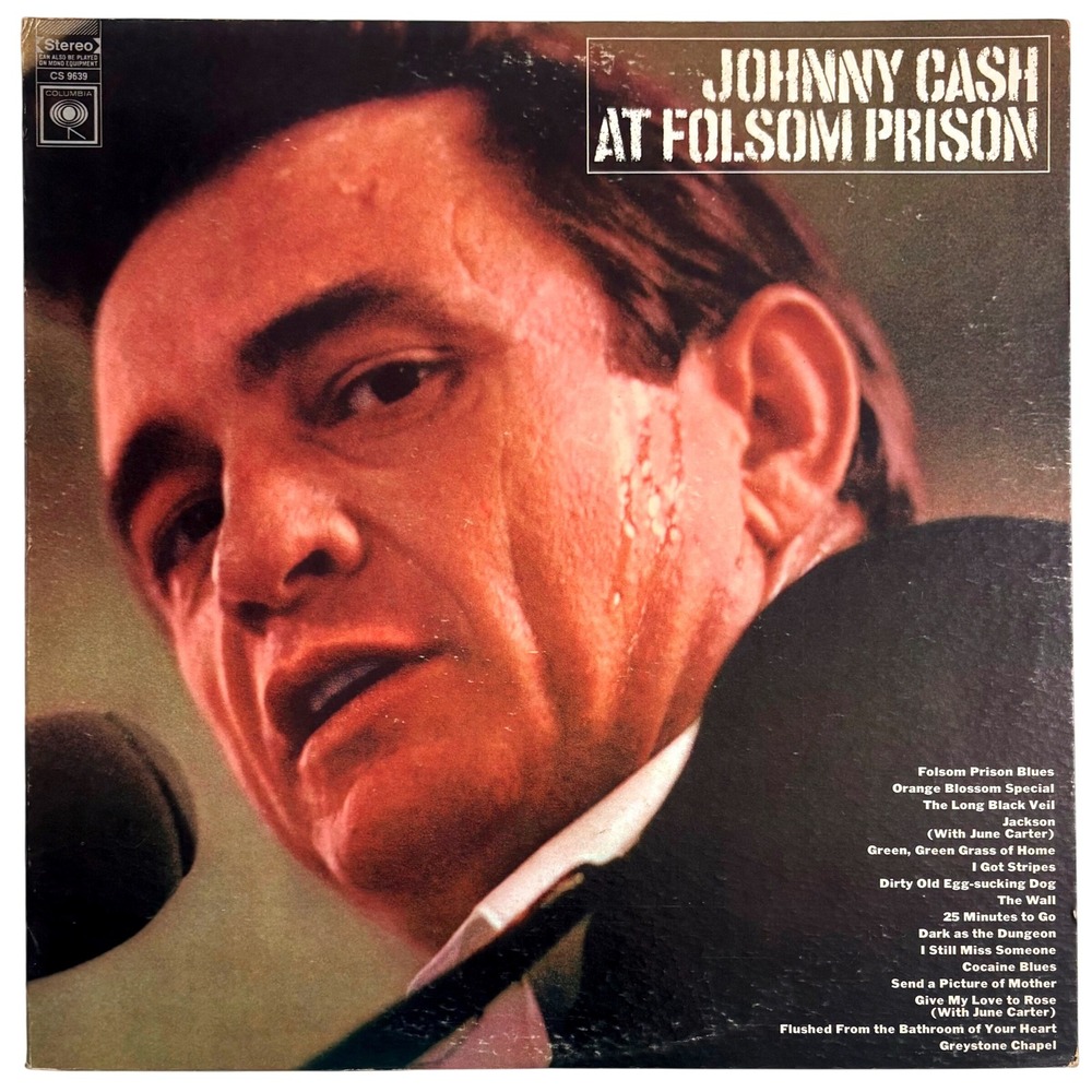Johnny Cash At Folsom Prison Vinyl LP Columbia CS 9639 360 Sound Stereo 1968